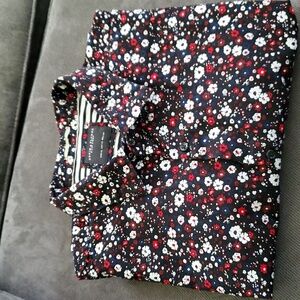 Denim & Flower Black Floral Dress Shirt